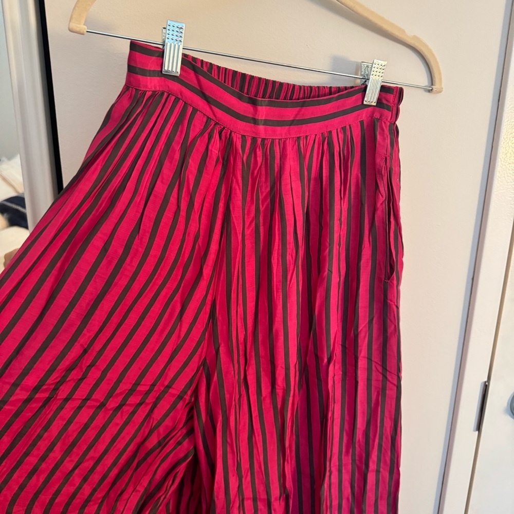 Nicobar Striped Pink Wide Leg Pants - Picture 5 of 6